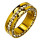 Edelstahlring mit Steinen, Gold