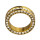 Edelstahlring mit Steinen, Gold