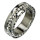 Edelstahlring mit Steinen, Silber