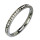 Stainless steel ring with stones, 2mm, silver