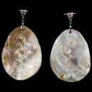 Pendant mother-of-pearl with freshwater pearls, 75x55mm