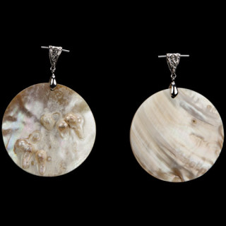 Pendant mother-of-pearl with freshwater pearls, 60mm