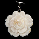 Pendant mother of pearl flower, 45mm