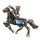 Anhänger Pferd mit Abalone, 51x36mm