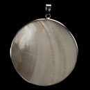 Pendant mother of pearl set, circle, 48mm