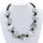 Necklace Cara, big grey circle curved 28x10mm