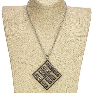 Necklace with pendant, silver