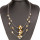 3strängige Modekette, Glas, Gold