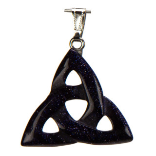 Anhänger Triquetta, 33mm, Blaufluss