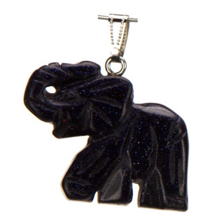 Anhänger Elefant, 44x32mm, Blaufluss