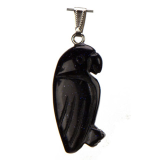 Anhänger Vogel, 45x18mm, Blaufluss