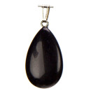 pendant tumbled stone, polished, approx. 38x24mm, blue...