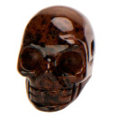 Pendant skull, 26x20mm, mahogany sidsidian