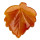 Pendant leaf, 50x42mm, red agate