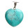 Pendant heart, 30mm, synth. turquoise - only 8pcs left!