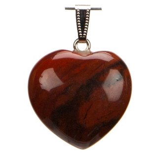 Pendant heart, 30mm, mahogany ombidian