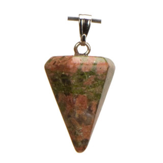 Anhänger Pendel, 21mm, Unakite