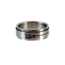 Stainless steel ring with outside ring, set