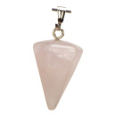 Anhänger Pendel, 21mm, Rosenquarz