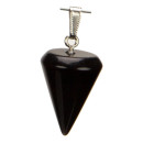 Pendant pendulum round, 30mm, black agate