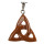 Pendant Triquetta, 33mm, gold sandstone