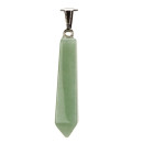 Pendant lace, 54x12mm, green aventurine - only 1 pc left!