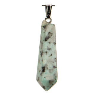 Pendant lace, 54x12mm, sesame jasper