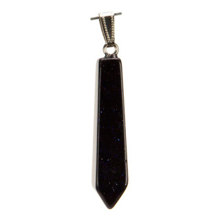 Pendant tip, 54x12mm, blue sandstone