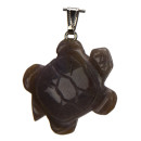 Pendant turtle, 41x36mm, Indian agate