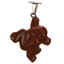 Pendant frog, 31x29mm, gold sandstone