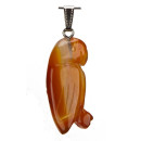 Pendant bird, 45x18mm, red agate - only 1 pc left!
