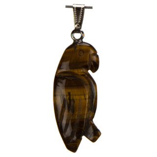 Anhänger Vogel, 45x18mm, Tigerauge