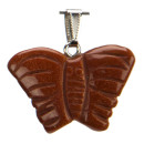 Pendant butterfly, 39x31mm, gold sandstone
