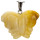 Anhänger Schmetterling, 39x31mm, Gelbe Jade