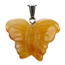 Pendant butterfly, 39x31mm, red agate