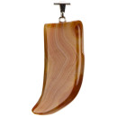 Pendant tooth, 44x15mm, red agate