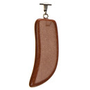 Pendant tooth, 44x15mm, gold sandstone