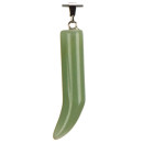 Anhänger Horn, 44x9mm, Grüner Aventurin