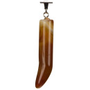 Pendant horn, 44x9mm, red agate