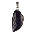 Pendant wing, 45x19mm, blue sandstone