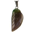 Pendant wing, 45x19mm, Indian agate