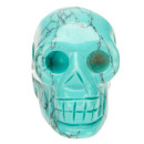 pendant skull, 26x20mm, synth. turquoise