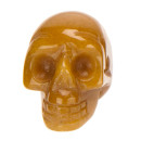 Pendant skull, 26x20mm, yellow jade