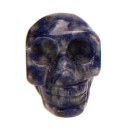 Pendant skull, 26x20mm, white sodalite