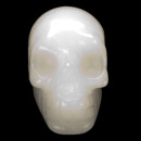 Pendant skull, 26x20mm, white jade
