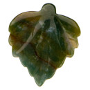Pendant leaf, 50x42mm, Indian agate