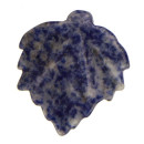Pendant leaf, 50x42mm, white sodalite