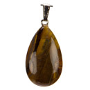 pendant tumbled stone, polished, ca. 38x24mm, tiger eye