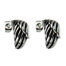 Stainless steel earrings, 14x7,5mm