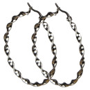 Stainless steel earrings, round, 48mm